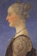 Piero pollaiolo Female portrait oil painting artist